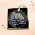 No Such Thing as Too Many Books Glass Bookshelf Decoration
