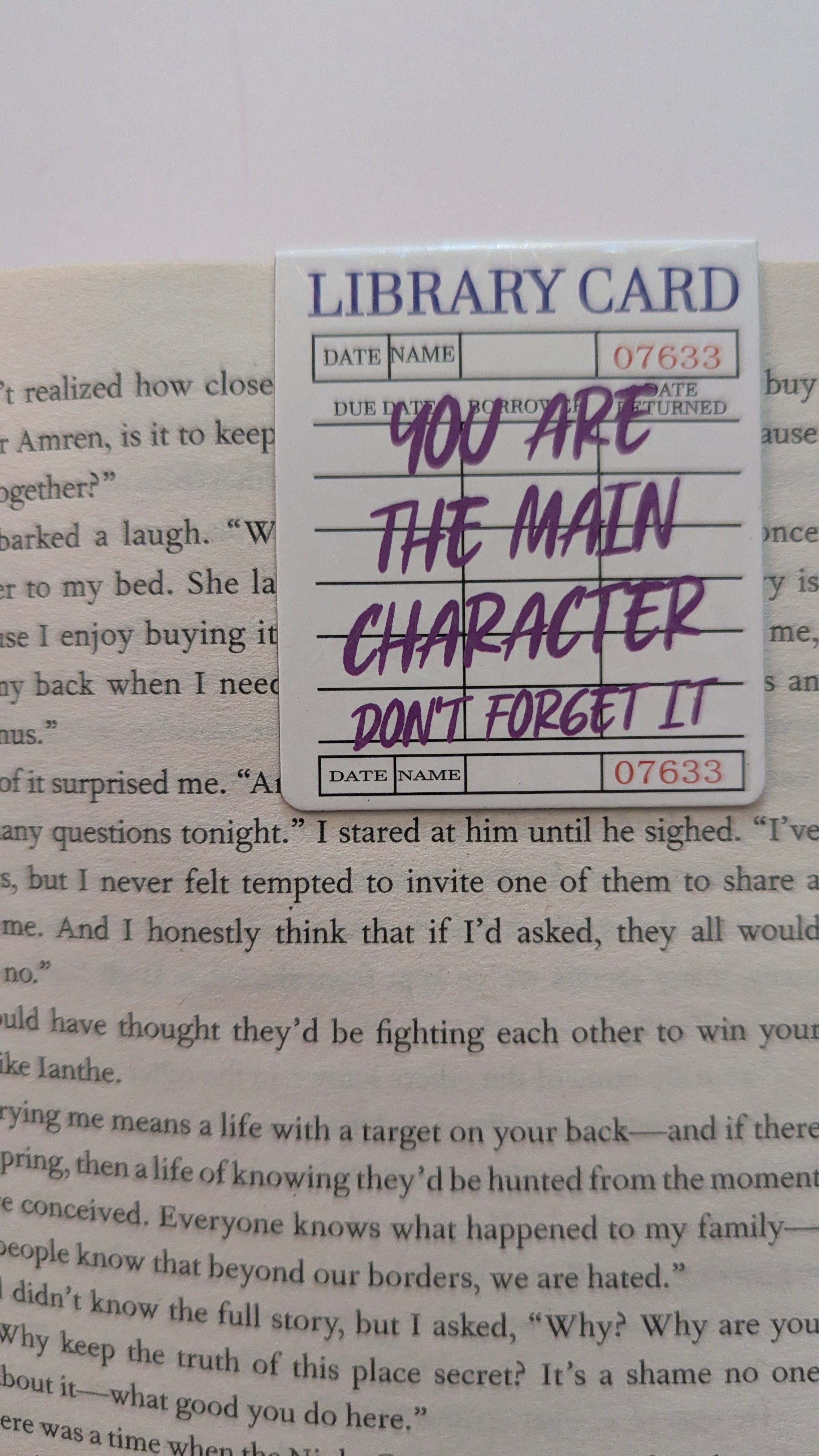 Library Card Magnetic Bookmark