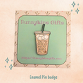 Icy Coffee and Spicy Books Enamel Pin Badge