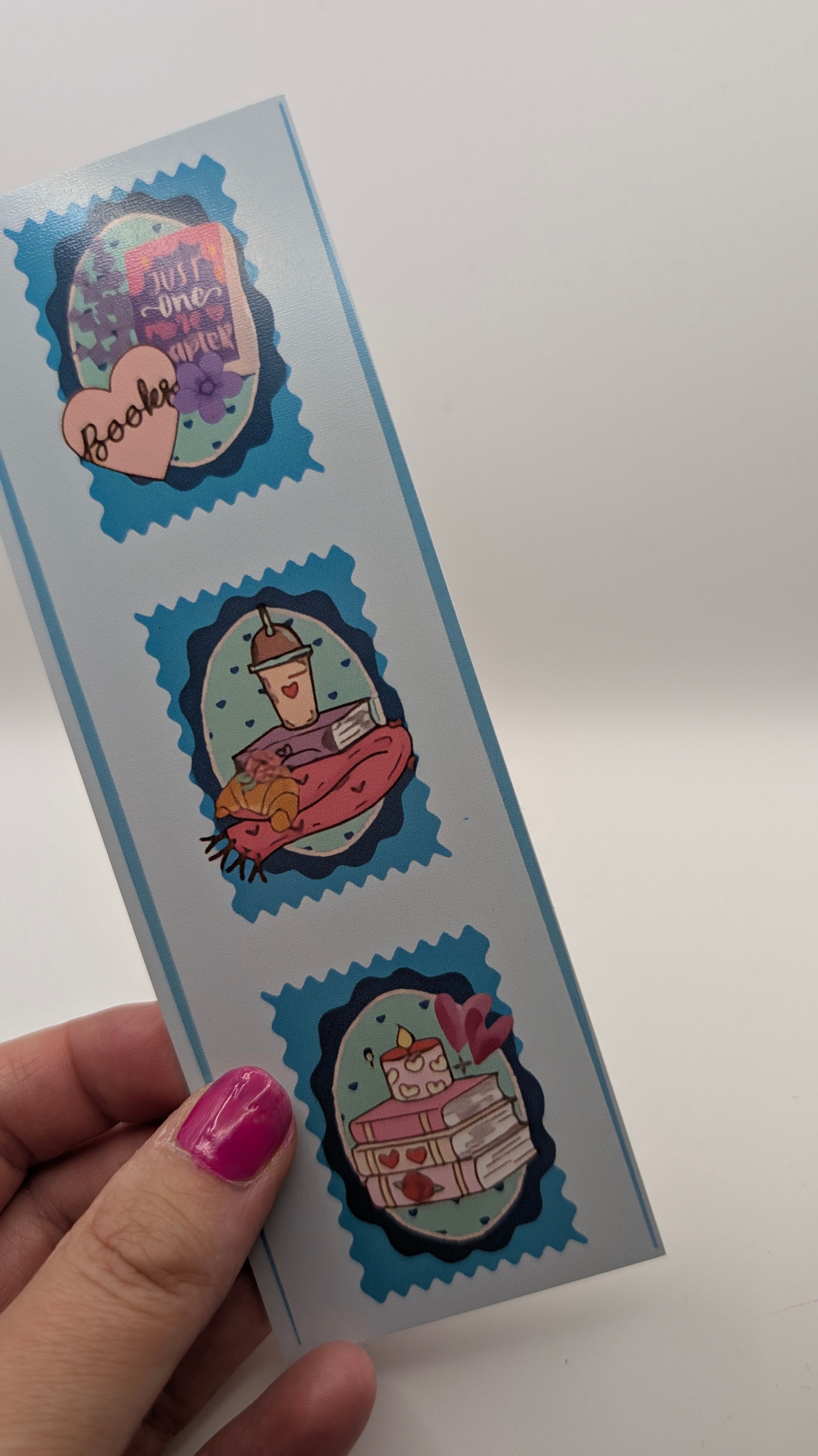 Blue Book Lover Bookmark